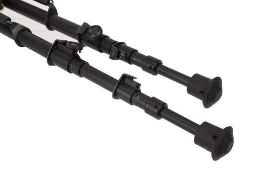 The Harris Bipod HB25CS includes thumb screws on each leg to lock in the desired height